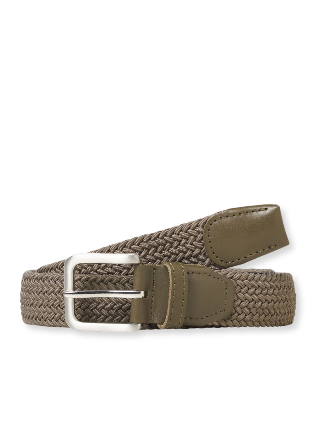 Jack & Jones Spring Braided Belt in Khaki
