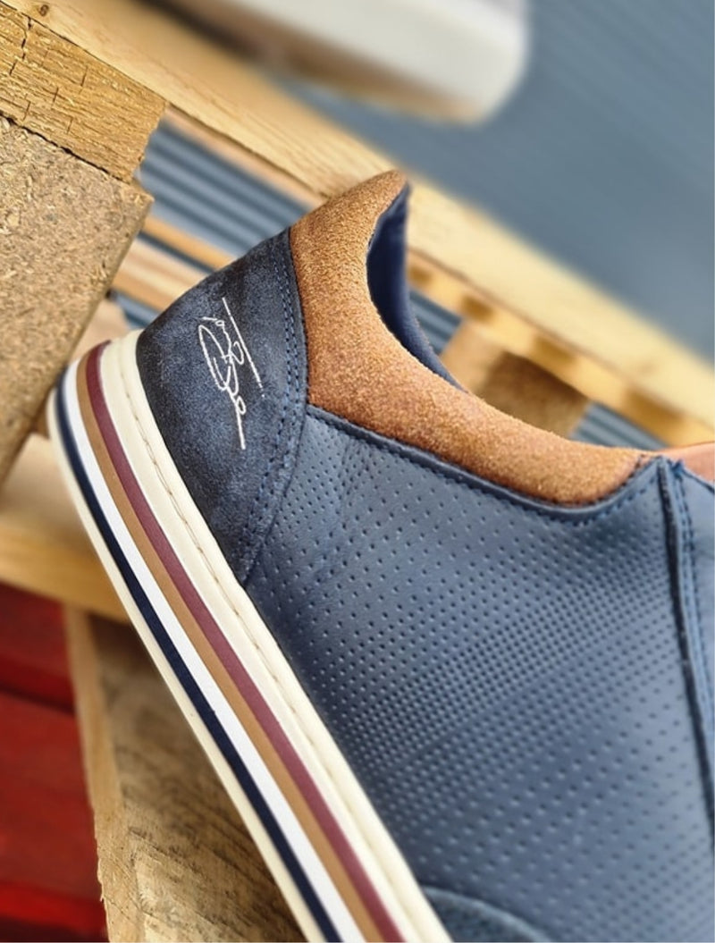 Tommy Bowe Shoe – Hartley Casual Leather Shoe – Navy