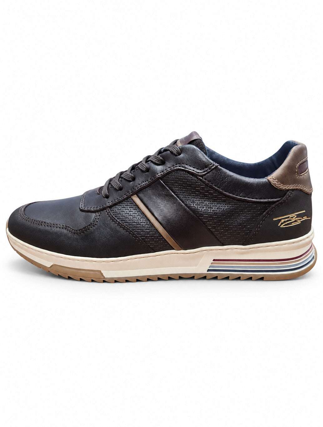 Lloyd & Pryce Deaves Leather Trainer in Hickory