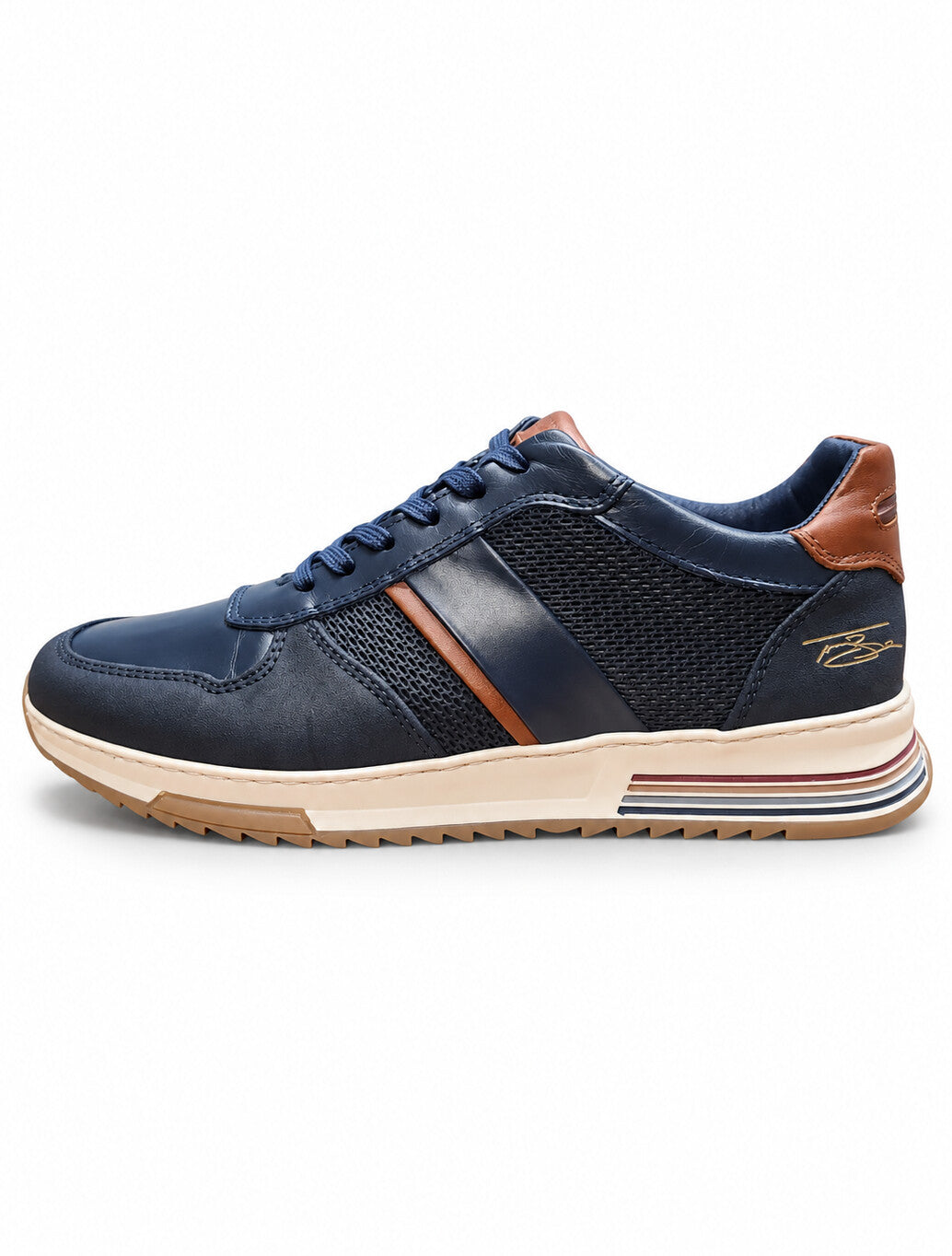 Lloyd & Pryce Deaves Leather Trainer in Storm