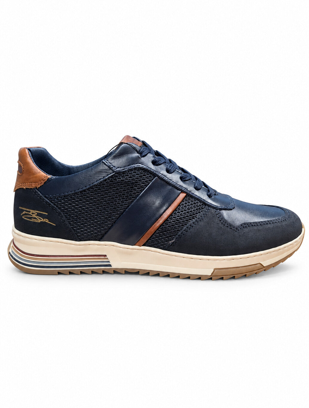 Lloyd & Pryce Deaves Leather Trainer in Storm