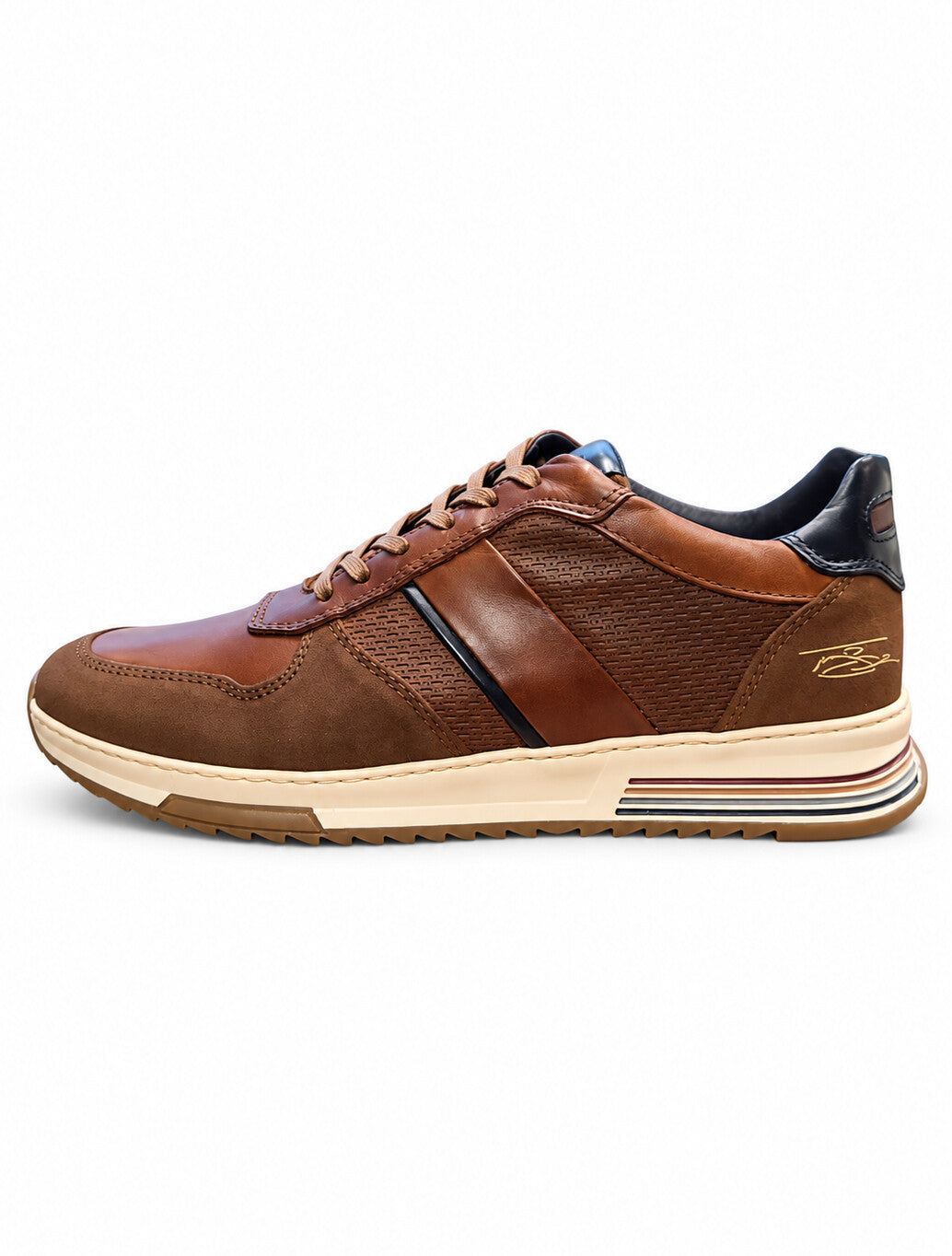 Lloyd & Pryce Deaves Leather Trainer in Umber