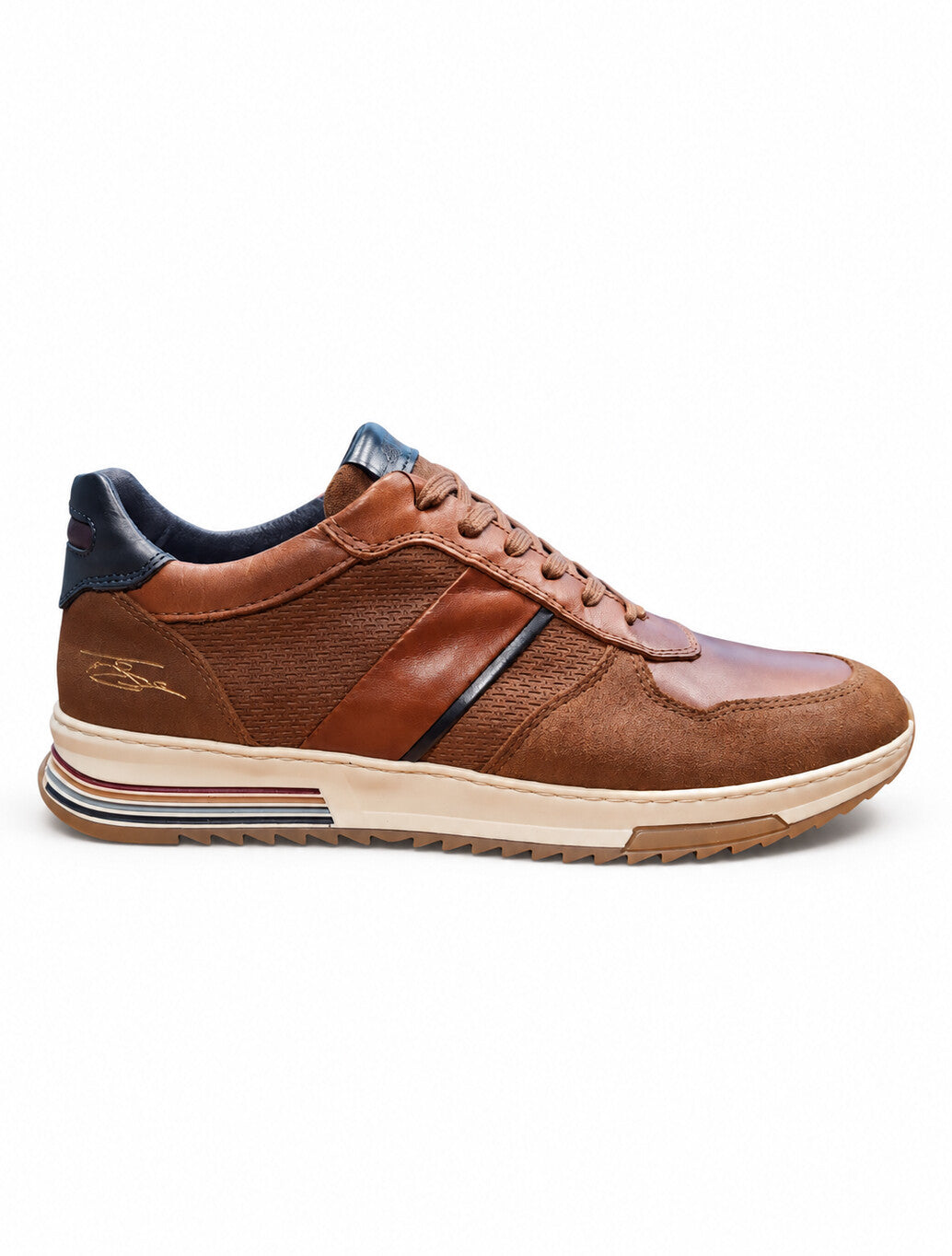 Lloyd & Pryce Deaves Leather Trainer in Umber