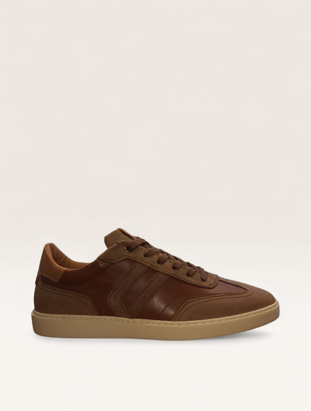 Lloyd & Pryce Tizzano Leather Trainers in Camel