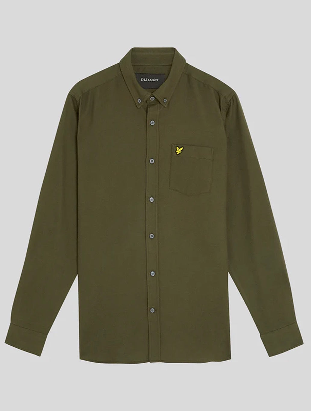 Lyle & Scott - Button Down Flannel Shirt - Dark Green