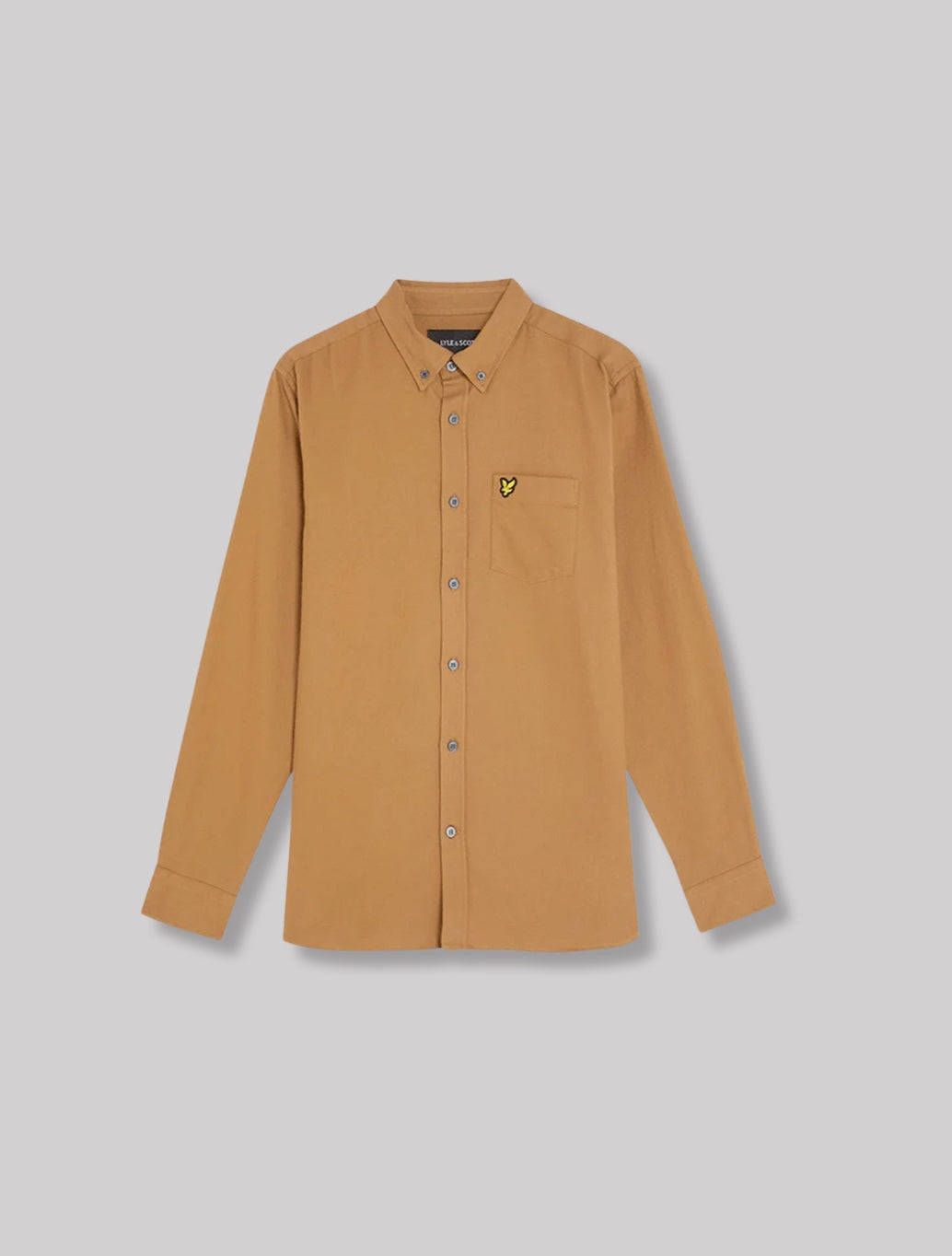 Lyle & Scott - Button Down Flannel Shirt - Tan