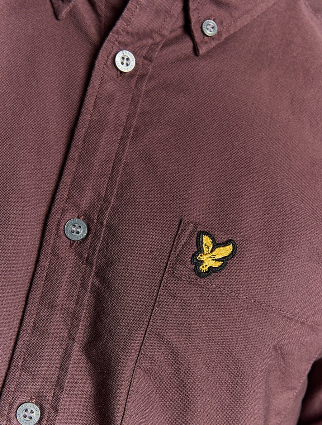 Lyle & Scott - Cotton Button Down Oxford Shirt - Burgundy