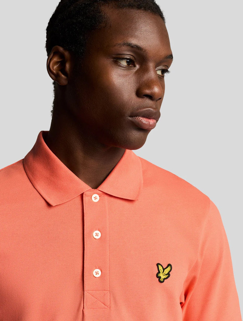 Lyle & Scott - Plain Polo Shirt - Peach