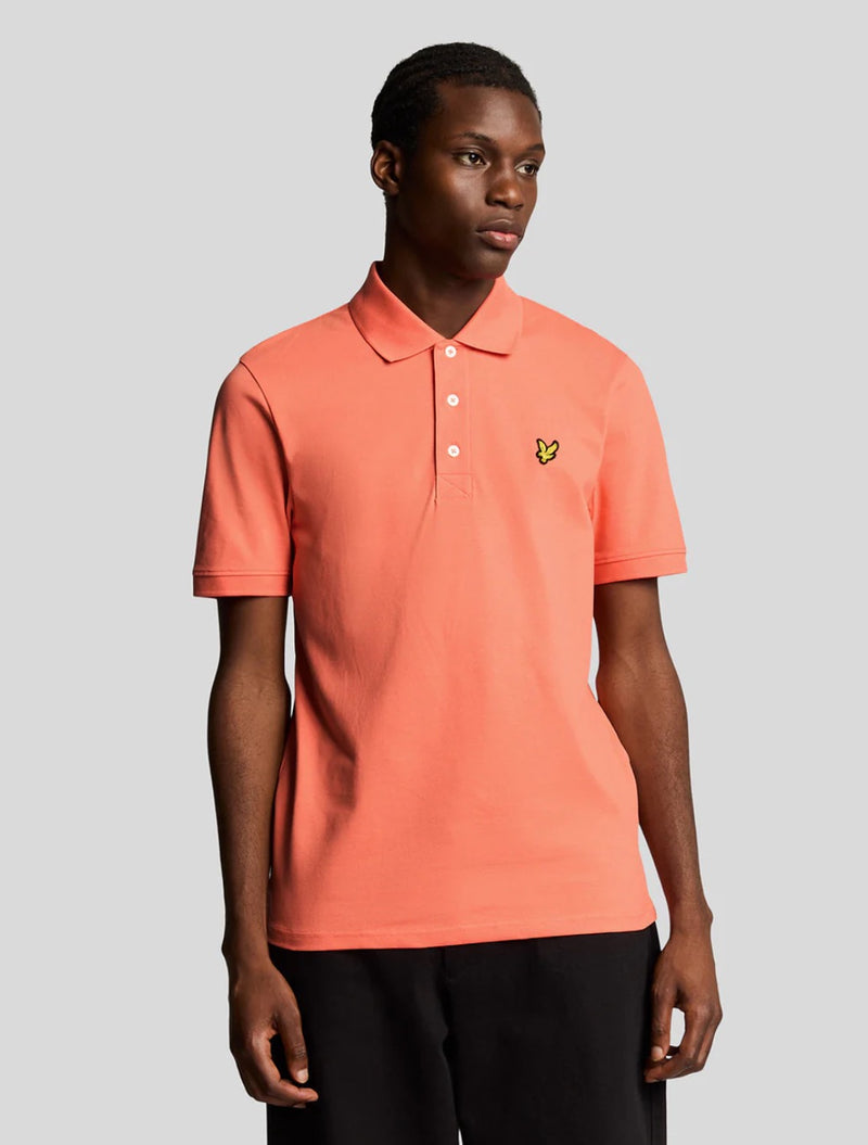 Lyle & Scott - Plain Polo Shirt - Peach