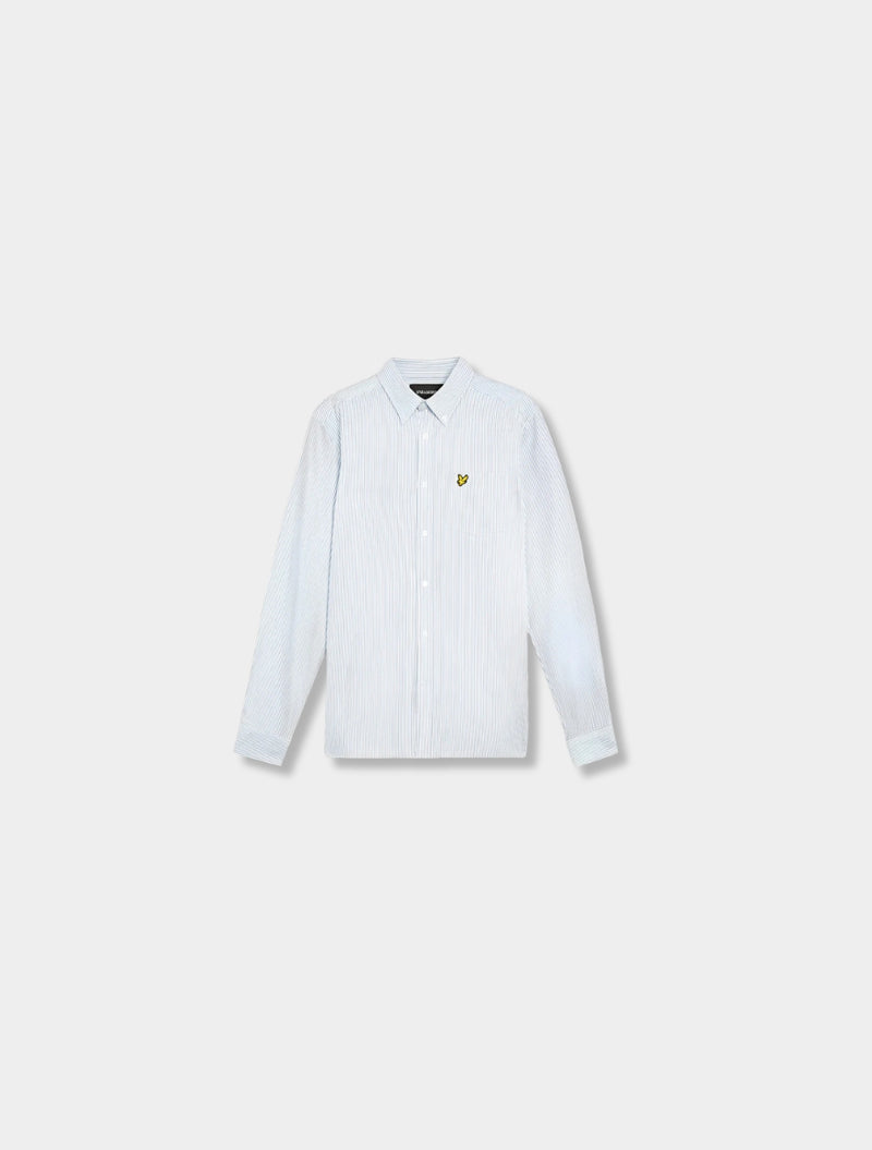 Lyle & Scott - Stripe Oxford Shirt - Light Blue Stripe