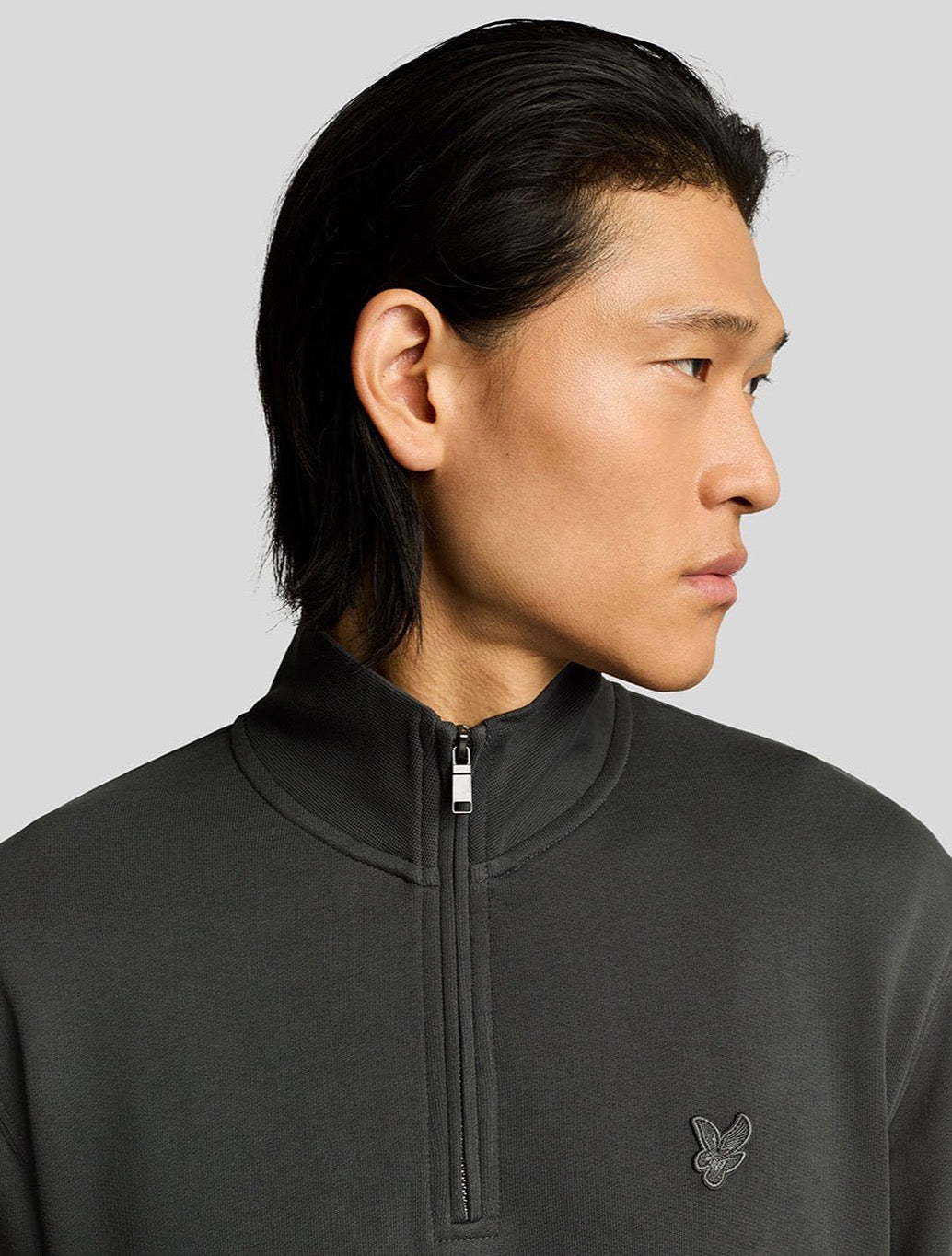 Lyle & Scott - Superfine Cotton 1/4 Zip Sweatshirt - Charcoal