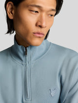 Lyle & Scott - Superfine Quarter Zip Sweatshirt - Light Blue