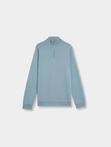 Lyle & Scott - Superfine Quarter Zip Sweatshirt - Light Blue