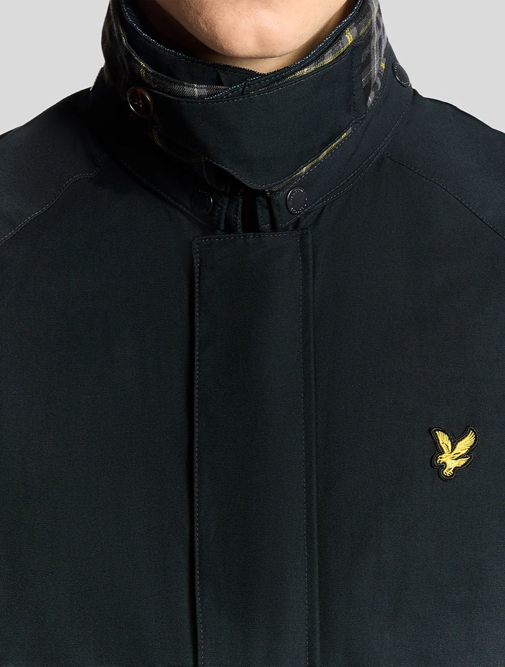 Lyle & Scott - Tartan Lined Hunting Jacket - Navy