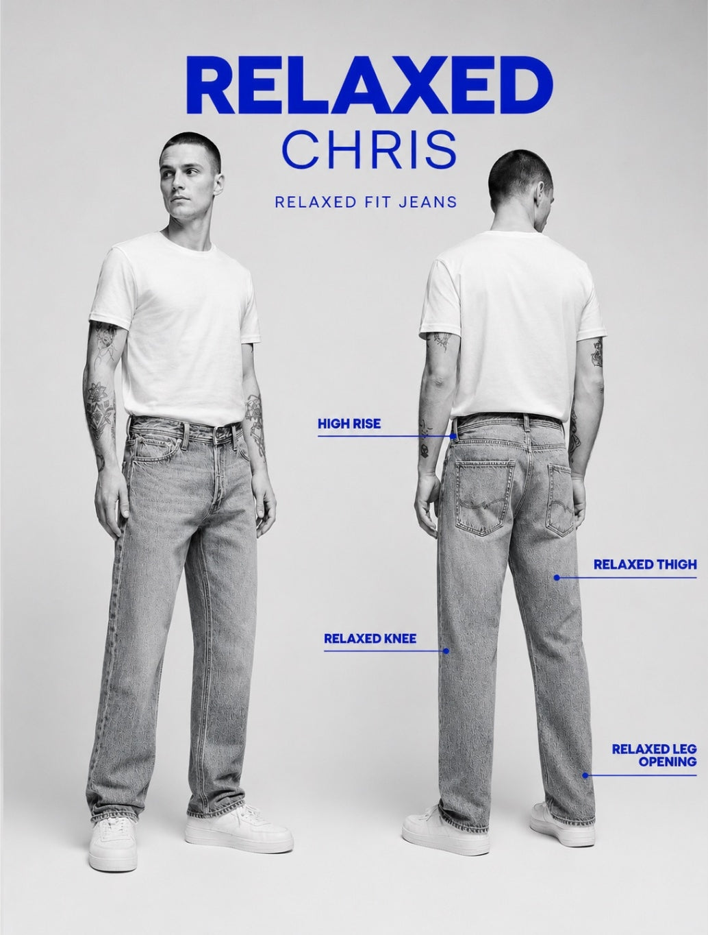 Jack & Jones Chris Relaxed Fit Jean in Denim Light Blue