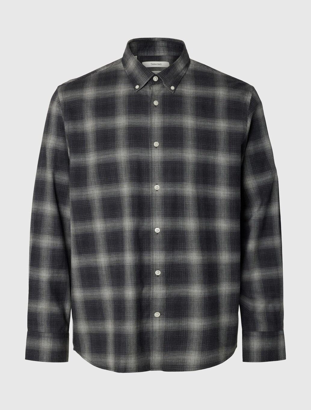 Selected Cole Cotton Shirt in Beige Check