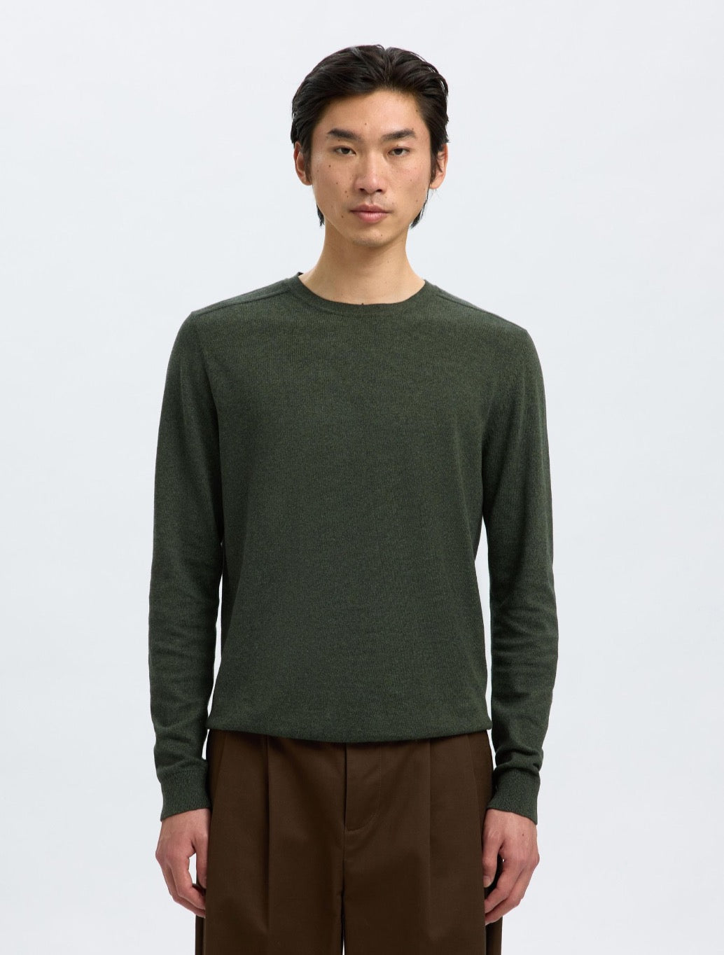 Selected - Berg Crew Neck Jumper - Dark Green