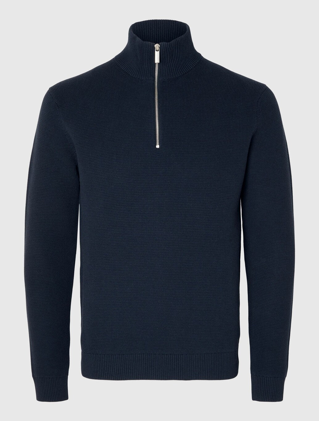 Selected Dane Half-Zip Jumper in Navy