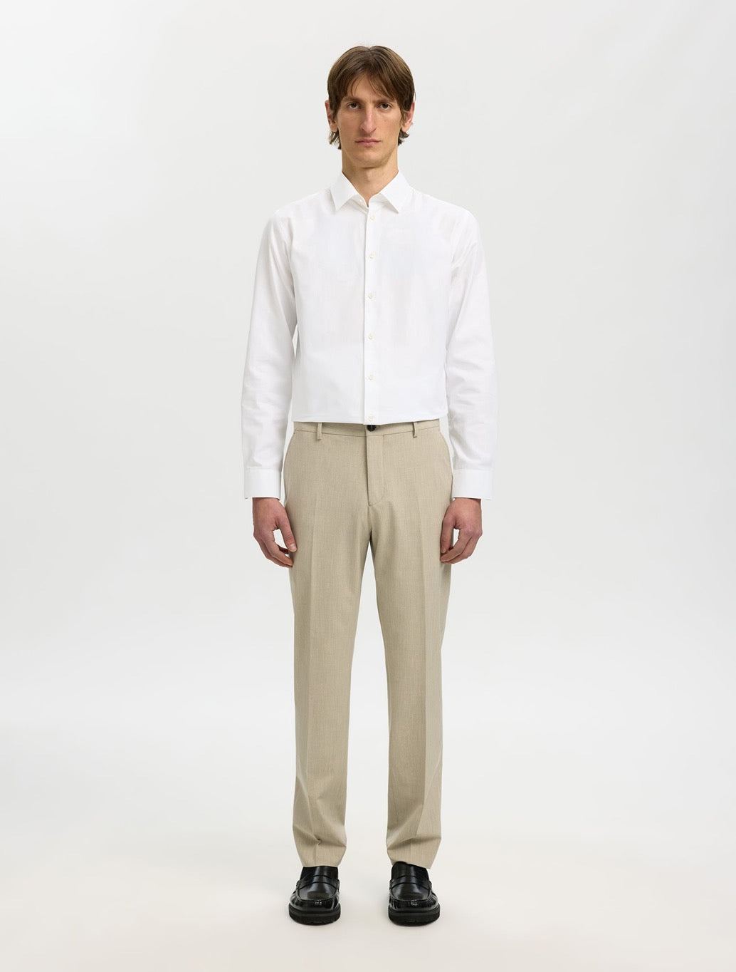 Selected Ethan Long Sleeved Slim Fit Shirt in White