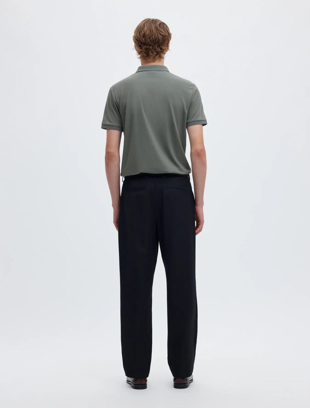 Selected Fave Zip Polo Shirt in Agave Green