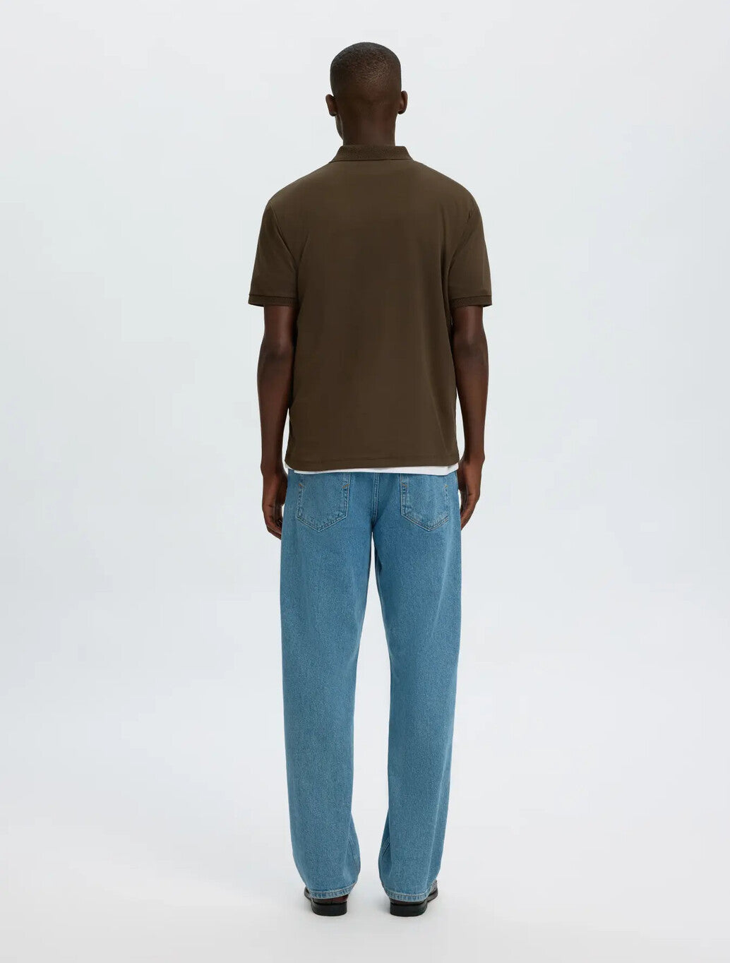 Selected Fave Zip Polo Shirt in Delicioso