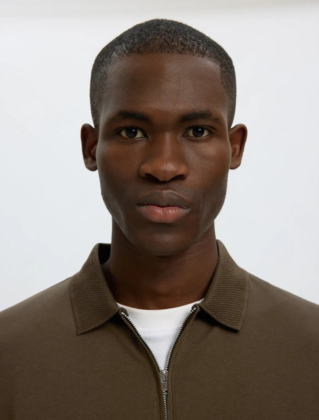 Selected Fave Zip Polo Shirt in Delicioso