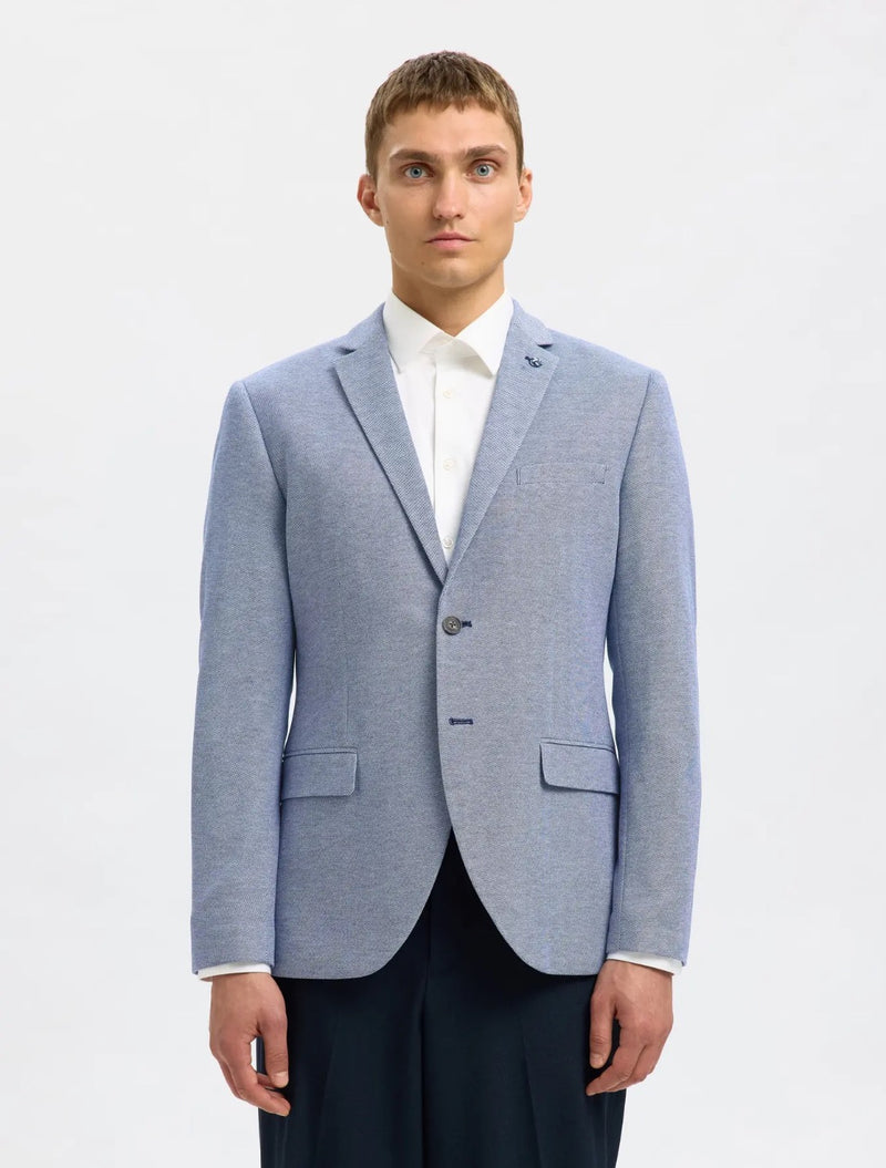 Selected Homme - Alvin Single Breasted Slim-Fit Blazer - Light Blue