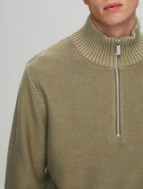 Selected Homme - Axel Half Zip Knit - Green