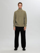 Selected Homme - Axel Half Zip Knit - Green