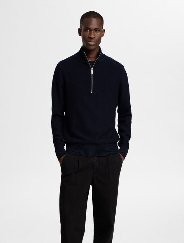 Selected Homme - Axel Half Zip Knit - Navy