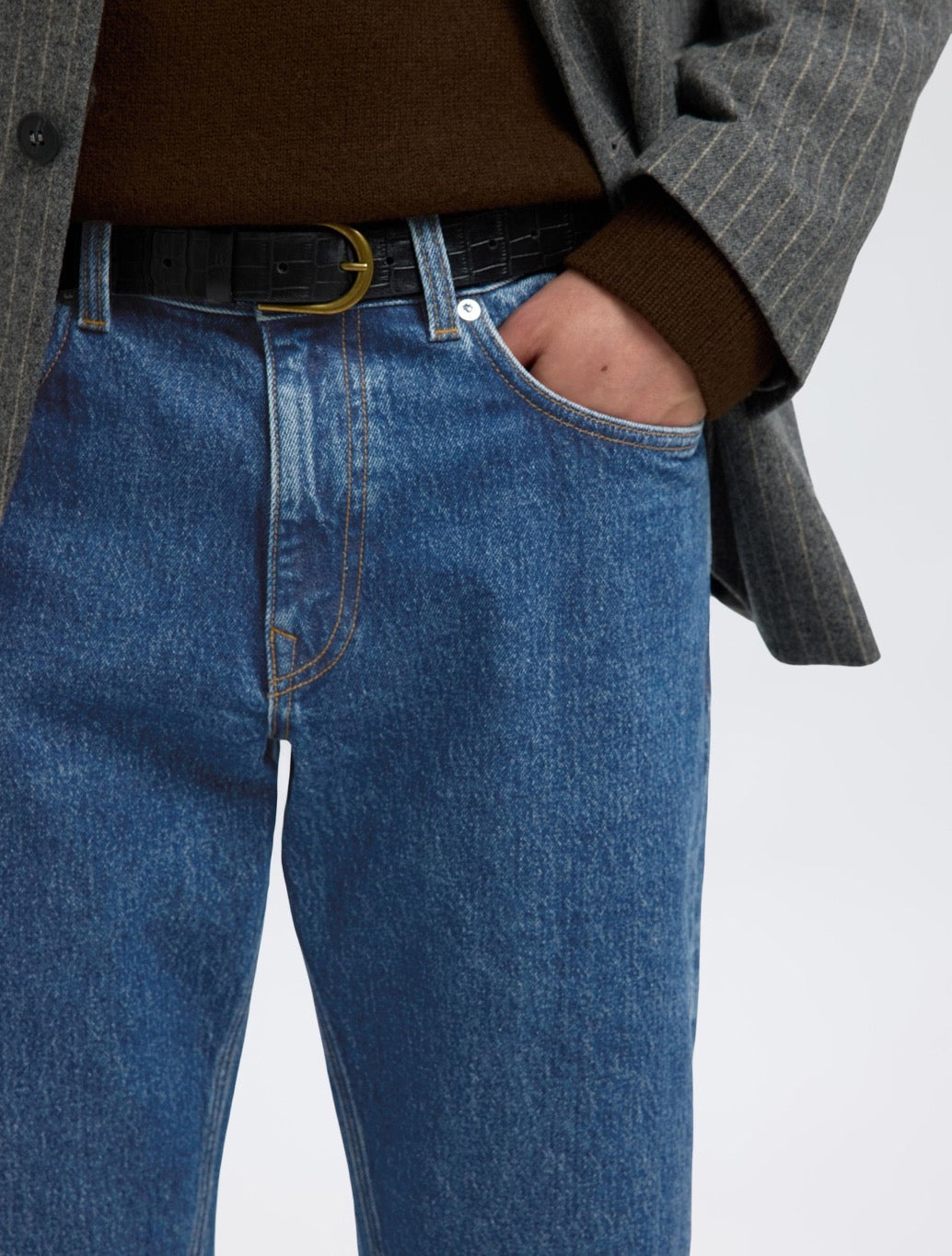 Selected Ben Straight Fit Jean in Denim Blue