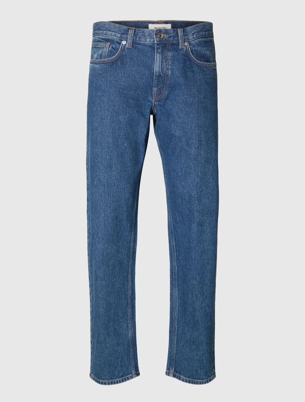 Selected Ben Straight Fit Jean in Denim Blue
