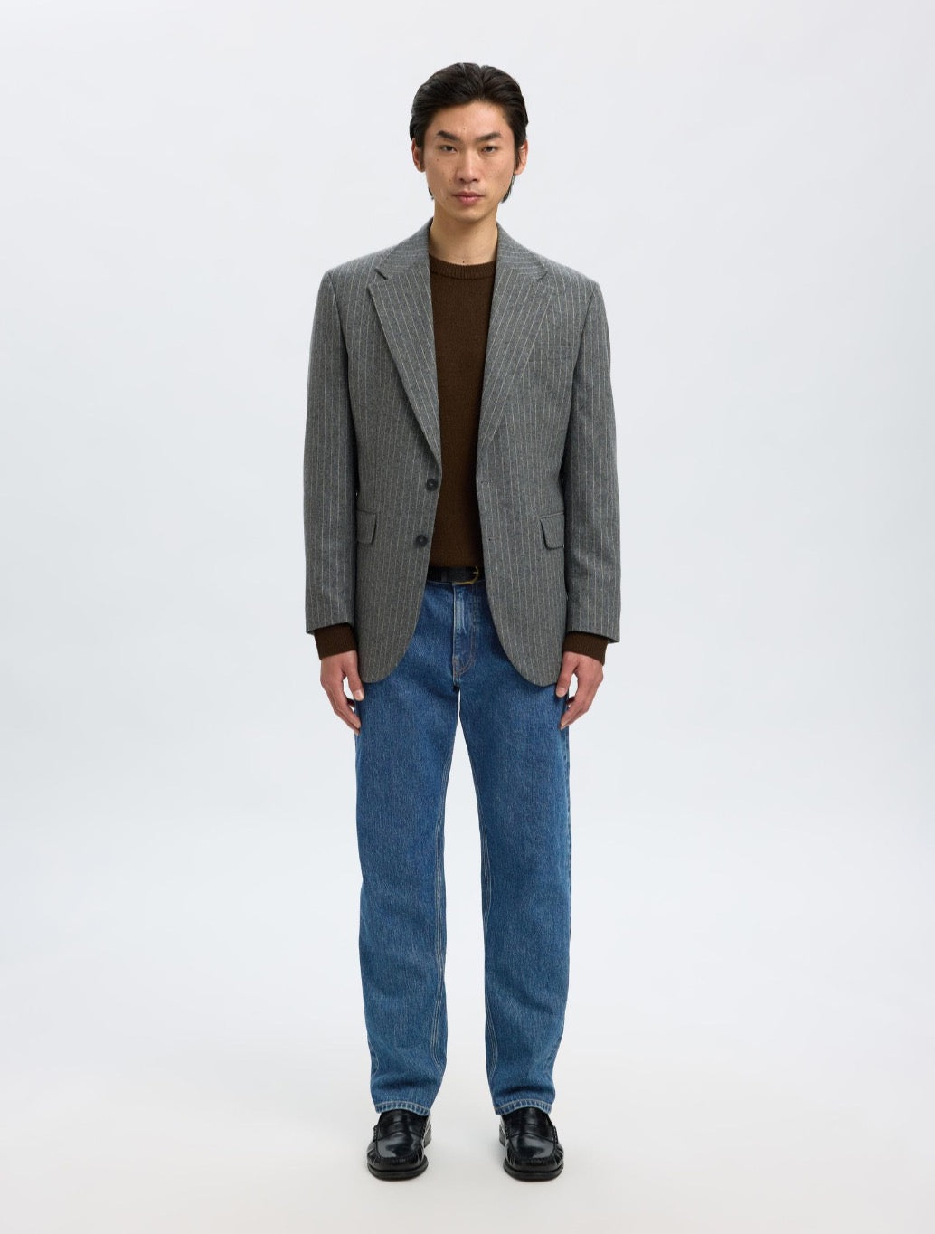 Selected Ben Straight Fit Jean in Denim Blue
