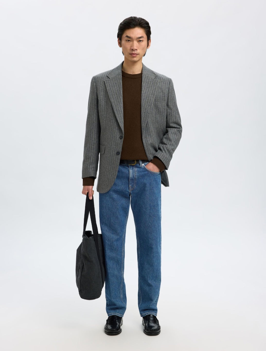 Selected Ben Straight Fit Jean in Denim Blue