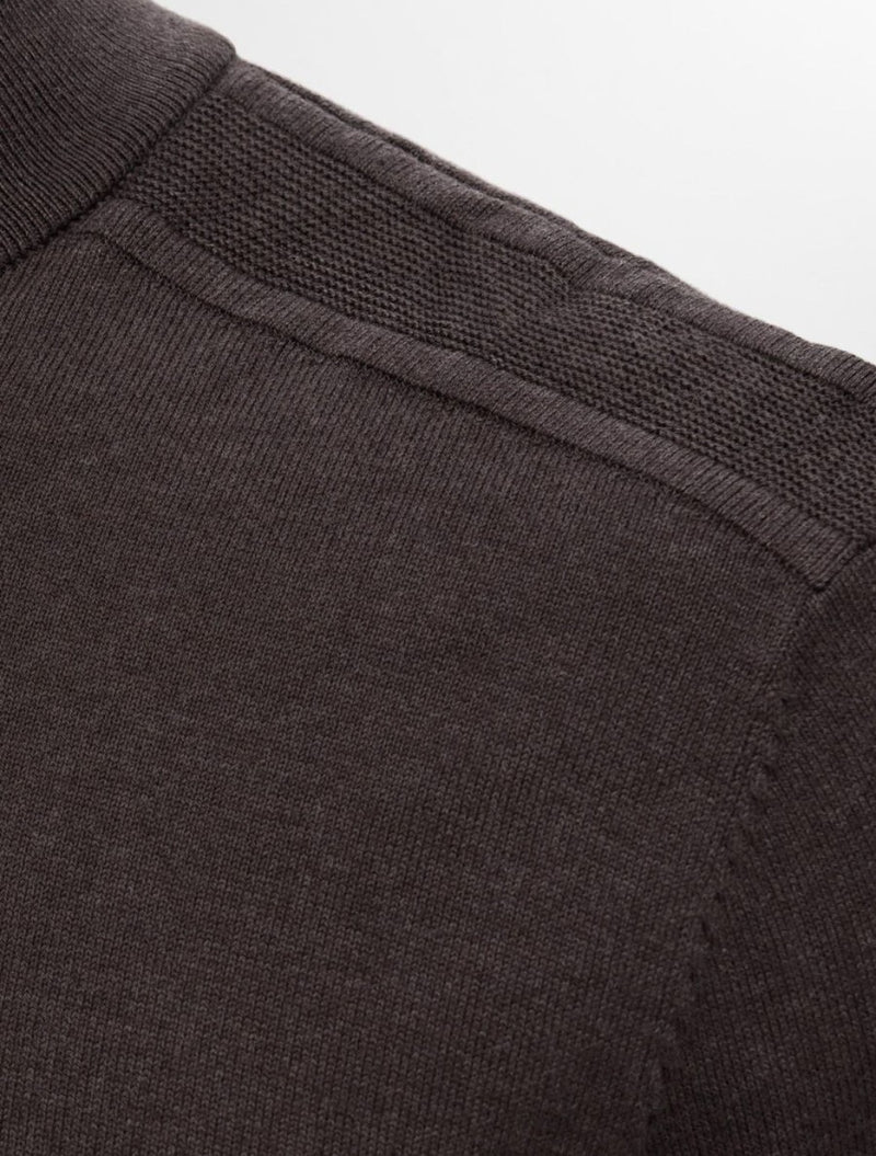 Selected Homme - Berg Zip Knit - Dark Brown