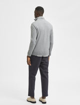 Selected Homme - Berg Zip Knit - Light Grey