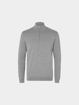 Selected Homme - Berg Zip Knit - Light Grey