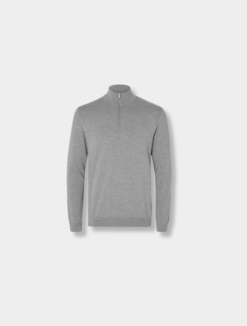 Selected Homme - Berg Zip Knit - Light Grey
