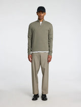 Selected Homme - Berg Zip Knit - Light Khaki