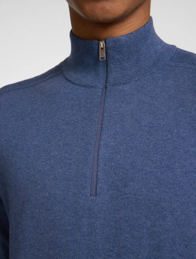 Selected Homme - Berg Zip Knit - Petrol Blue