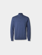 Selected Homme - Berg Zip Knit - Petrol Blue