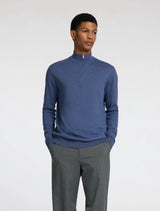 Selected Homme - Berg Zip Knit - Petrol Blue