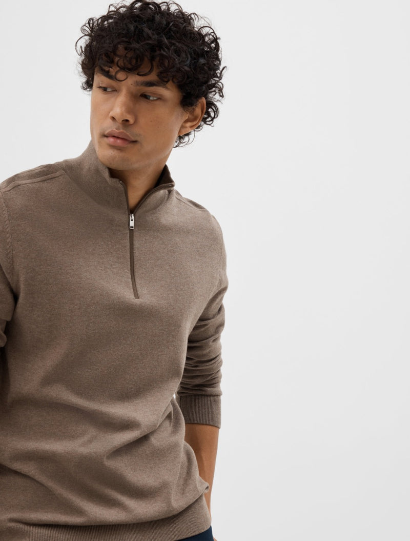 Selected Homme - Berg Zip Knit - Tan