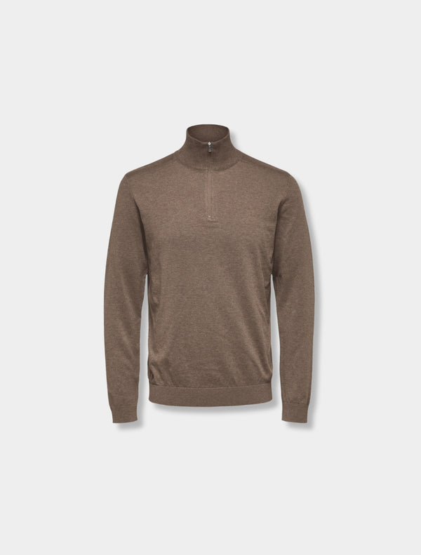 Selected Homme - Berg Zip Knit - Tan