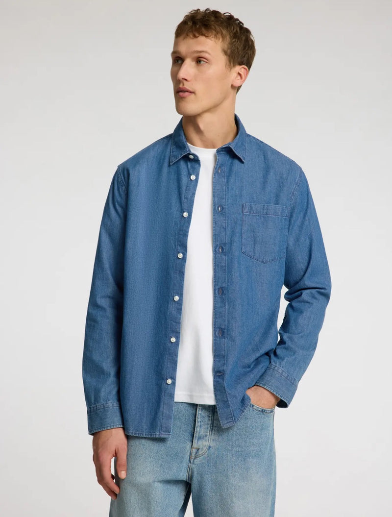 Selected Homme - Carlo Regular Fit Denim Shirt - Denim Blue