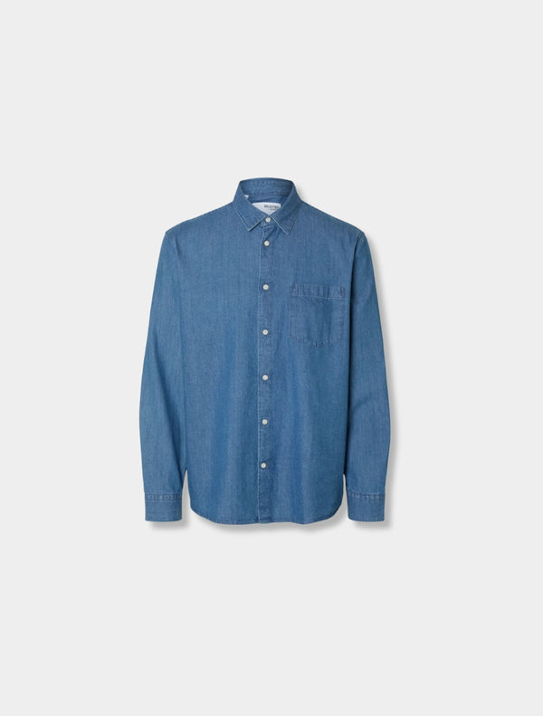 Selected Homme - Carlo regular Fit Denim Shirt - Denim Blue