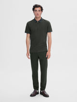 Selected Homme - Zipper Polo Shirt - Khaki