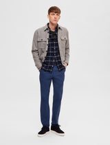 Selected Homme - Flannel Overshirt - Navy Big Check