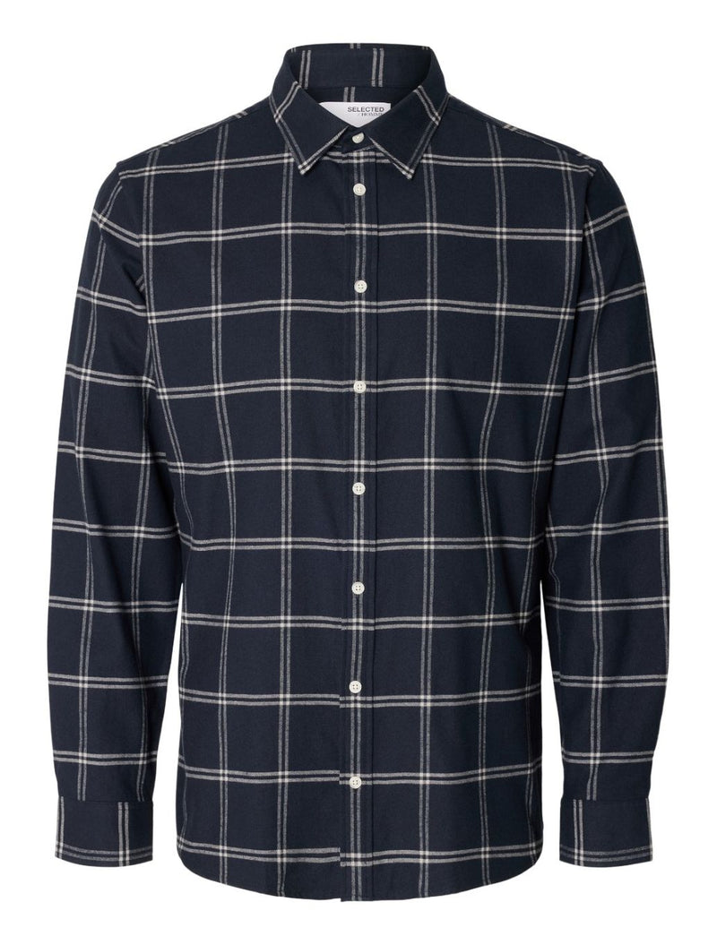 Selected Homme - Flannel Overshirt - Navy Big Check