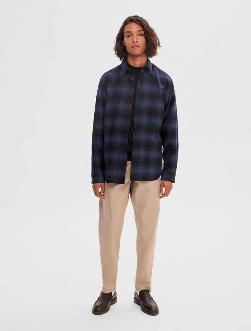 Selected Homme - Flannel Overshirt - Navy Check